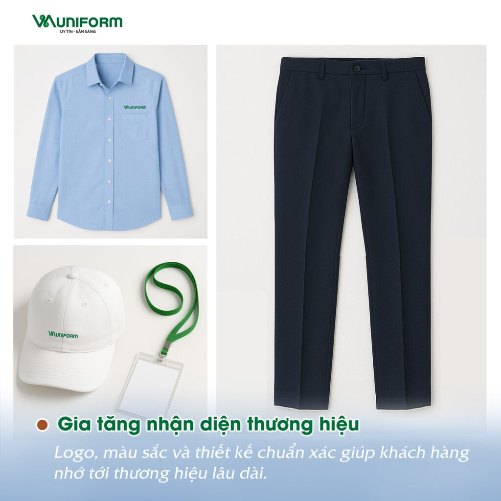 Thiết kế áo sơ mi đồng phục theo nhận diện thương hiệu