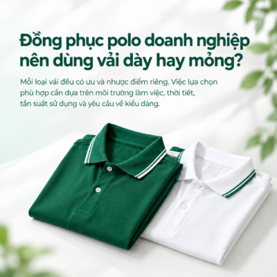 Đồng phục polo doanh nghiệp nên dùng vải dày hay mỏng?